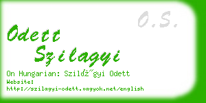 odett szilagyi business card